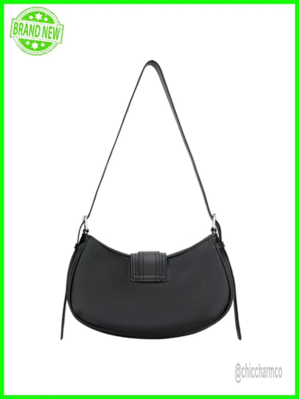 Vegan Leather Shoulder Bag Retro Hobo Purse Adjustable Strap